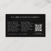 Black Gold Professional Painter Painting QR Code 名刺 (裏面)