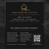 Black Gold Professional Painter Painting QR Code 名刺