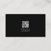 Black Gold Professional QR Code Photo Logo 名刺 (裏面)