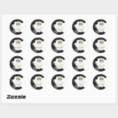 Black Gold Quinceañera Custom Sticker ラウンドシール (シート)