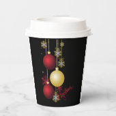 Black, Gold & Red Christmas Party 紙コップ (裏面)