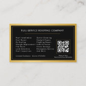 Black Gold Roofing Construction Services QR Code 名刺 (裏面)
