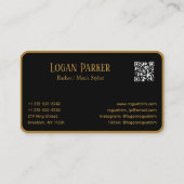 Black Gold Scissors Modern Barber 名刺 (裏面)
