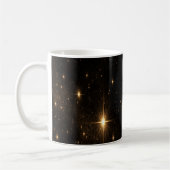 Black Gold Star Mug | Elegant Sparkle Coffee Cup コーヒーマグカップ (左)