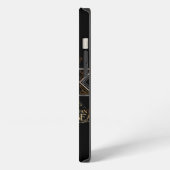Black & Gold Stupefy Spell Graphic iPhoneケース (左側面)