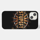 Black & Gold Stupefy Spell Graphic iPhoneケース (裏面横)