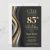 Black Gold Surprise 85th Birthday Party 招待状 (正面)