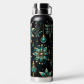 BLACK GOLD TEAL HOLIDAY CHRISTMAS ORNAMENTS ウォーターボトル (背面)