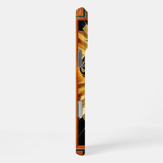 Black Gold Teal iPhone 16 Pro Max Case  iPhoneケース (右側面)