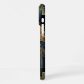 Black Gold Teal iPhone 16 Pro Max Case iPhoneケース (左側面)