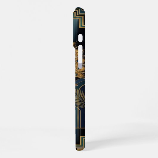 Black Gold Teal iPhone 16 Pro Max Case  iPhoneケース (左側面)