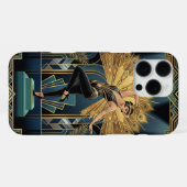 Black Gold Teal iPhone 16 Pro Max Case iPhoneケース (裏面横)