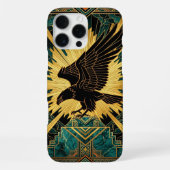 Black Gold Teal iPhone 16 Pro Max Case | Majestic  iPhoneケース (裏面)
