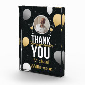 Black & Gold Thank You – Retirement Keepsake フォトブロック (右)
