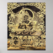 Black & Gold Tibetan Buddhist Art ポスター (正面)