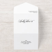 Black Gold Til Death Do Us Part Wedding オールインワン招待状 (外側)