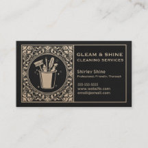 Black & Gold Unisex Cleaner Cleaning Service