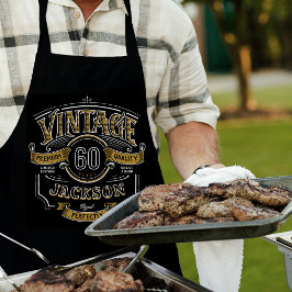 Black & Gold Vintage Aged To Perfection Birthday エプロン