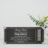 Black Gold VIP Party Ticket Birthday Invitation 招待状 (スタンド正面)