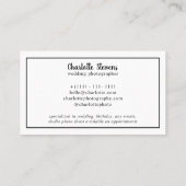 Black gold wedding photographer collage 名刺 (裏面)