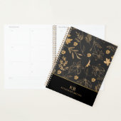 Black Gold Wildflowers floral bloom 2026  planner プランナー手帳 (ディスプレー)