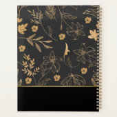 Black Gold Wildflowers floral bloom 2026  planner プランナー手帳 (裏面)