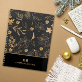 Black Gold Wildflowers floral bloom 2026  planner プランナー手帳