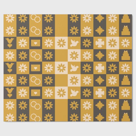 Black & Gold Wrapping paper  ラッピングペーパー (フラット)