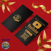 Black Gold YouTube Subscribe QR Code 名刺