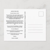 Black Golden Chic Lace Romantic Couple Wedding 案内ポストカード (裏面)