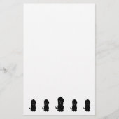 Black Goldendoodle Dog Design 便箋 (正面)