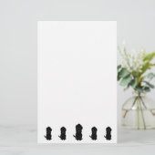 Black Goldendoodle Dog Design 便箋 (スタンド正面)