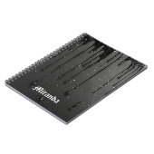 Black Gothic Drip Liquid Glitter Paint Dark ノートブック (左側)