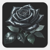 Black Gothic Rose スクエアシール (正面)