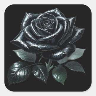 Black Gothic Rose スクエアシール