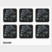 Black Gothic Rose スクエアシール (シート)