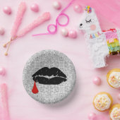 Black Gothic Vampire Kiss Vamp  ペーパーボウル (パーティー)