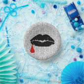 Black Gothic Vampire Kiss Vamp  ペーパーボウル (パーティー)