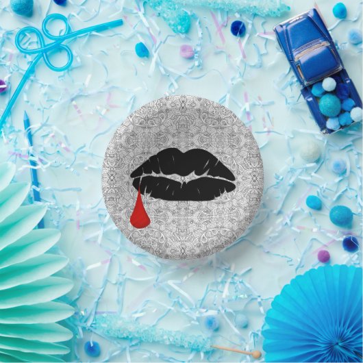 Black Gothic Vampire Kiss Vamp ペーパーボウル (パーティー)