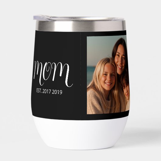 Black Graceful Script Mom Established Photo Gift (右面)