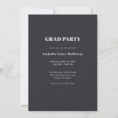Black Grad Invitation With Photos 招待状 (裏面)