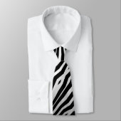 Black & Gradiant Gray Zebra pattern Mens Tie ネクタイ (タイ)