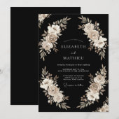 Black Grand Winter Wedding 招待状 (正面/裏面)