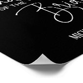 Black Grandfather of the Bride Memorial Wedding ポスター (角)