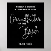 Black Grandfather of the Bride Memorial Wedding ポスター (正面)