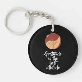 Black Gratitude Acrylic Keychain キーホルダー