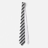 Black, gray and white striped Tie ネクタイ (正面)