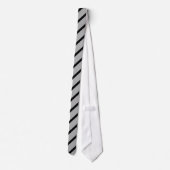 Black, gray and white striped Tie ネクタイ (裏面)