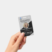 Black Gray Business Conference展示写真ID バッジ (手持ち)