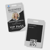 Black Gray Business Conference展示写真ID バッジ (正面＆裏面)